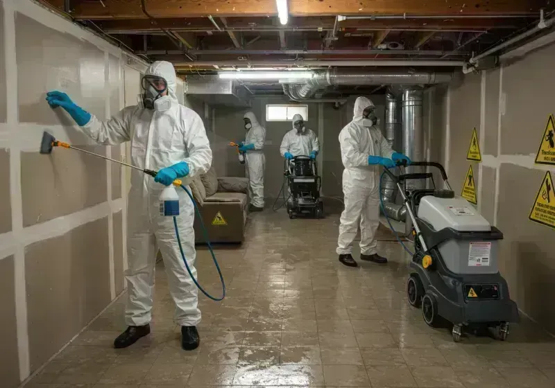 Basement Moisture Removal and Structural Drying process in Taylor County, FL